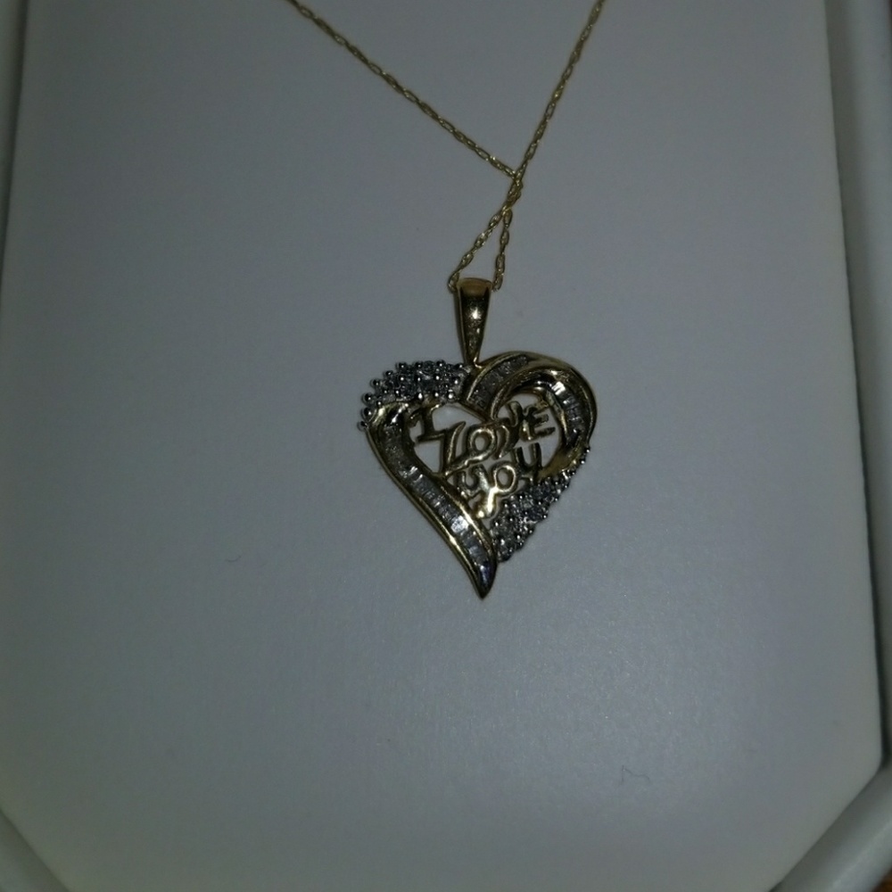"I Love You" Necklace 10k